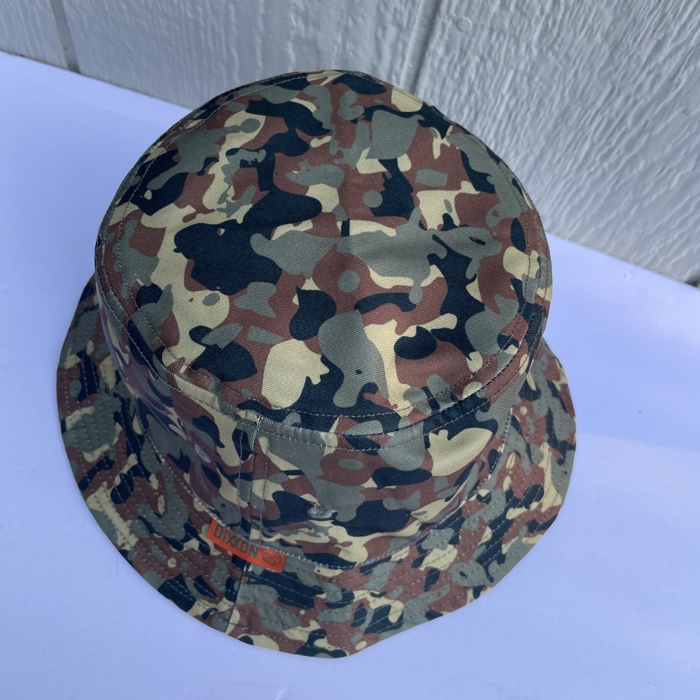 Dixxon Bucket Hat mens One size Green CAMO Reversible outdoor camping Hiking Log - Picture 3 of 11